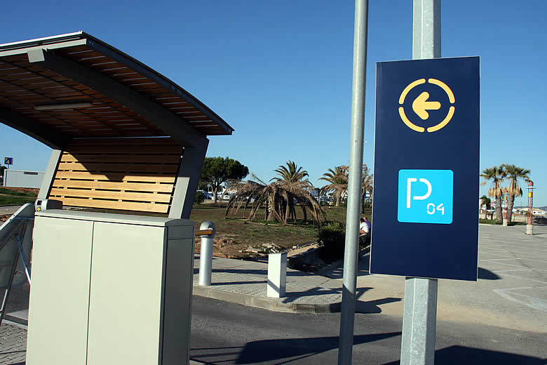 Percurso para chegar ao parque rent a car Airauto no Aeroporto de Faro
