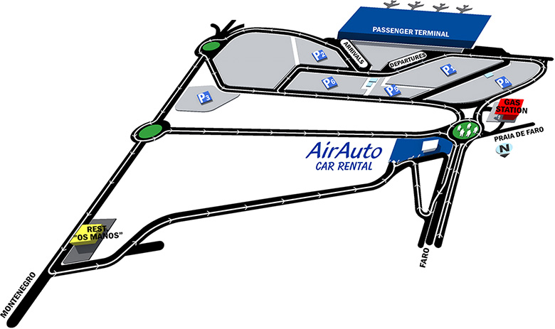 Airauto Faro Airport map